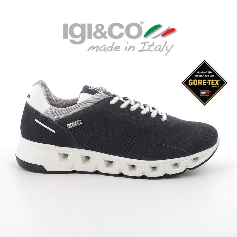Igi co Sneaker Uomo Gore Tex Surround Con Lacci 5639300 Blu Traspirante Impermeabile